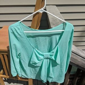 Fun teal flattering dress shirt